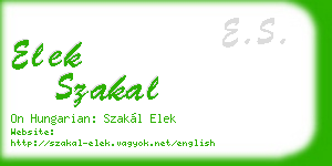 elek szakal business card
